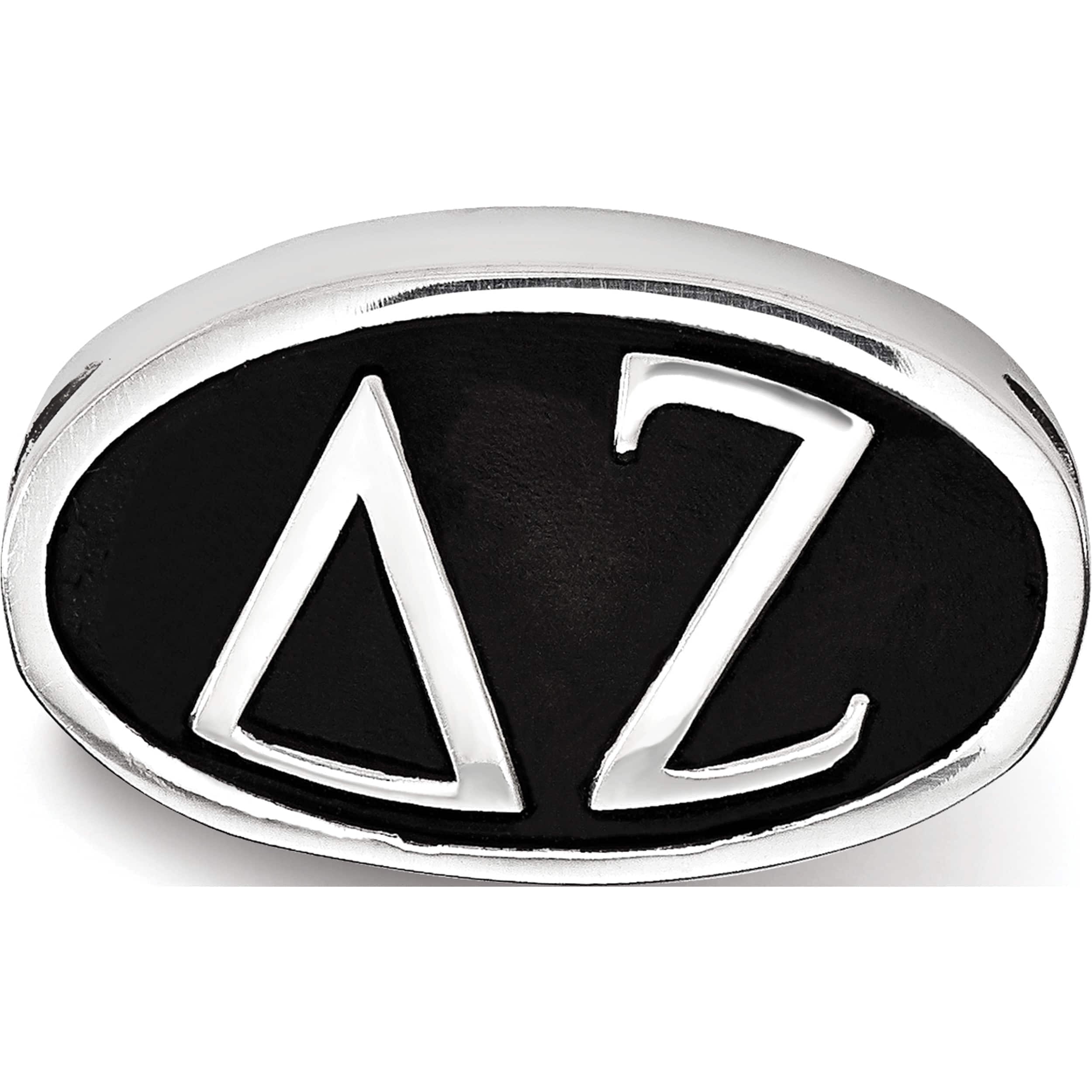 Sterling Silver Logoart Delta Zeta Oval Letters Bead (0.35 X 0.6) Made In United States dz002bd-ss