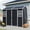 Black + Polypropylene, variant on Zateety Outdoor Storage Shed 8x6ft Resin Waterproof Shed with Floor, 2 Windows & Lockable Door for Garden Patio Backyard, Black & White