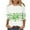 D#Green, variant on St Pattys Shirts Women Shamrock Graphic T-Shirt 3/4 Sleeve Crew Neck Casual Tops St Patricks Day Shirt Funny Irish Blouses
