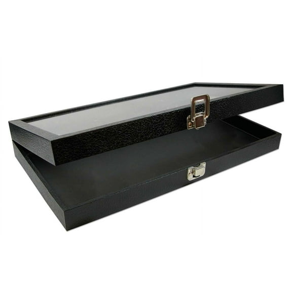 Glass Top Jewelry Case Standard Size 2" H