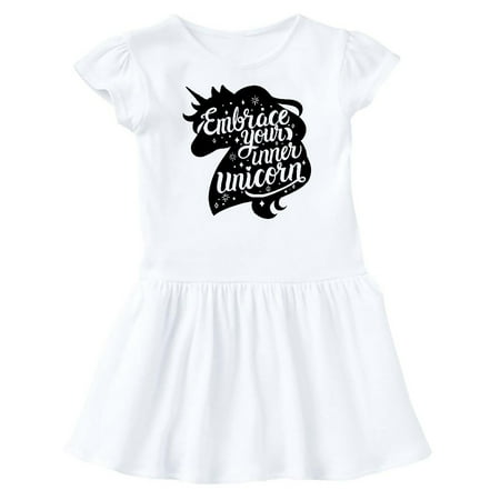 

Inktastic Embrace Your Inner Unicorn in Black Silhouette Gift Baby Girl Dress