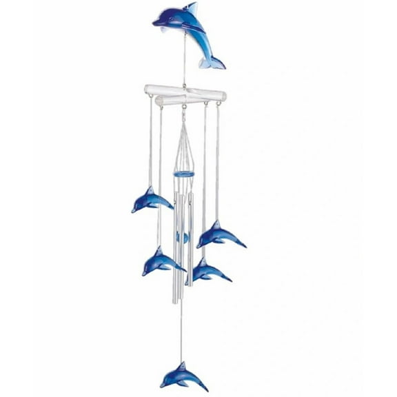 FC Design 19" Long Dolphin Acrylic Wind Chime Marine Life Garden Patio Decoration