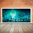 thumbnail image 4 of Jierger Halloween Garage Door Decorations Witch Halloween Garage Door Cover Bat Garage Door Banner Large with for Halloween Front Porch Wall Decorations 4.92 X 2.46 Ft, 4 of 4