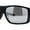 Black - Silver Mirror, variant on Locs Large Wrap Rectangle Color Mirror Gangster Plastic Sunglasses Black Orange Mirror