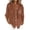 Brown, variant on ManxiVoo Women's Casual Shirt Button Down Long Sleeve Blouse with Sparkle Sequin Detail and Pockets L Size Brown