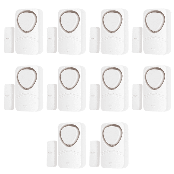 Greencycle Window Alarm Sensors,Sliding Door Alarms when Opened,Alarm Door Left Open,Door Alarm Delay,110dB Loud Alarm,Easy Installation,4 Alarm Modes,Suitable for Fridge, Dormitory,Home,Shop,10PK
