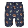 thumbnail image 3 of Balery Hedgehog And Snail Traje de Baño Estilo Hawaiano para Hombre, Shorts de Secado Rápido con Bolsillos-3X-Large, 3 of 6