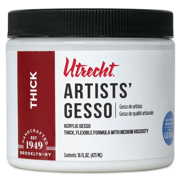Utrecht Artists Acrylic Gesso - White, 16 oz
