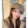 thumbnail image 5 of Vintage Berets for Women French Beret Hats for Women Chic Beanies Painter Cap Octagonal Cap Fall Winter Hat Accessories, 5 of 7