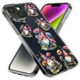 thumbnail image 2 of MUNDAZE Apple iPhone XR Cute Pink Purple Cosmos Flowers Gnomes Spring Floral Double Layer Phone Case Cover, 2 of 5
