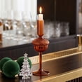 thumbnail image 6 of Glass Pinecone Candle Holder Decorative Candle Stand for Christmas Fall Thanksgiving Table Centerpiece Mantel Fireplace Dining Room Home Decor, 6 of 6