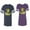 Men Navy / Women Purple, variant on Cobra King Queen Matching Couple Cotton Jerseys (Men Navy / Women Black) (Men S / Women S)