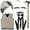Orange, variant on Kids Grandpa Themed Dress Up Accessory Set, 8 Pcs Old Man Style Outfit Supplies, 100 Days Of School Themed Activity Wear for Boys 3-10 Years