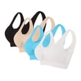 thumbnail image 2 of Women Bras Seamless Sports Bra Wirefree Yoga Bra With Removable Pads Wireless Bras for Women Multicolor4 3XL, 2 of 7