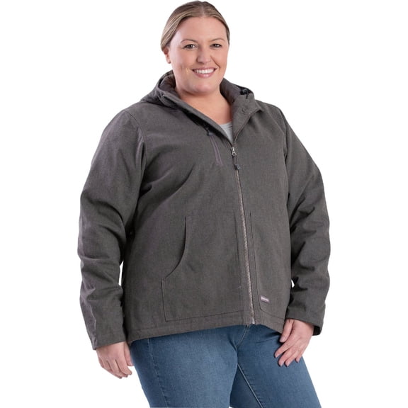 Berne Women's Softstone Modern Heathered jacket, X-Large Regular, Titanium — Residential Use, Standard Application