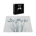 thumbnail image 4 of Ambesonne Flower Jigsaw Puzzle, Tulips with Solar Effect, Heirloom-Quality Fun Activity for Family Durable Cardboard, 1000 pcs, Dark Petrol Blue White, 4 of 6