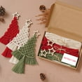 thumbnail image 4 of DIY Macrame Christmas Tree Ornament Kit - Handmade Cotton Rope Craft Set, Boho Holiday Decor, 4 of 9