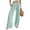 Green, variant on Women's Gingham Palazzo Pants Smocked High Waist Wide Leg Trousers Casual Loose Plaid Straight Leg Slacks with Pockets for Beach