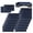 Blue White Stripes, variant on 14Pcs Outdoor Cushion Covers Replacement Washable w/Zipper for 6-Seaters Sofa Patio Slipcovers Set Seat and Back Covers Only-23.6x23.6x4inch