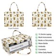 thumbnail image 2 of Large Capacity Tote Bag,White Highland Cow Sunflower Hat Pattern Handbag Fashion Luxury Tote Bag,15.7"x13"x 5.1" Inches,Laptop Compatible, 2 of 6