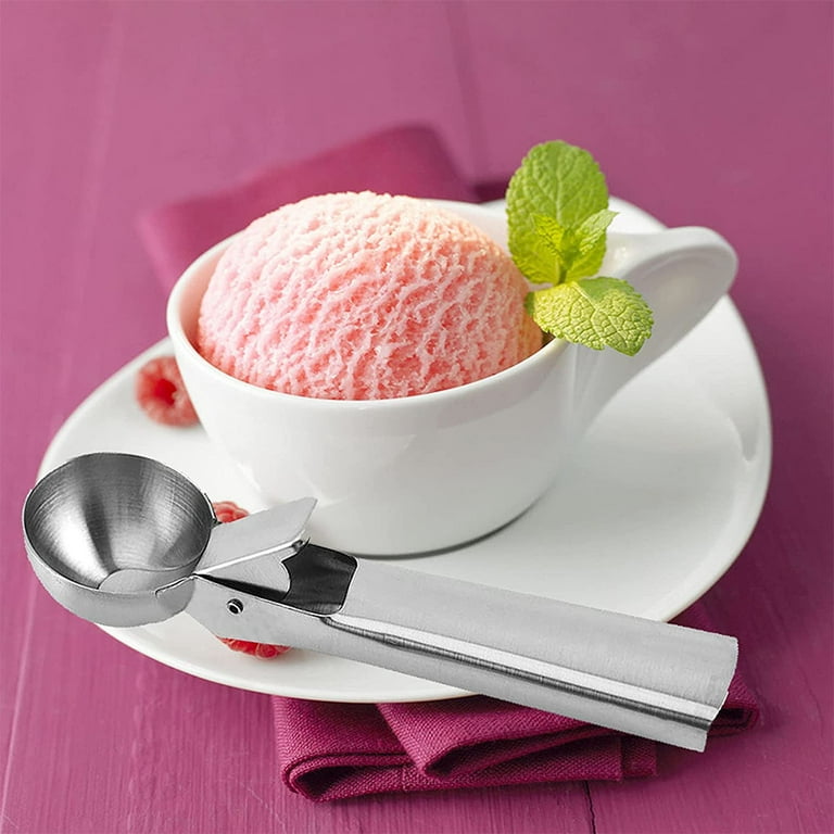 Tasty Classic Ice Cream Scoop, Stainless Steel Textured Scoop, Dishwasher  Safe, Red 
