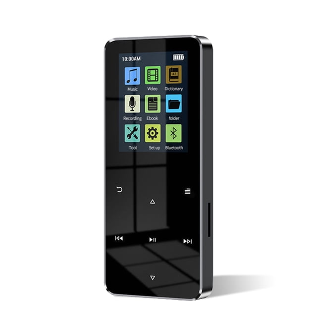 Reproductor MP4 con altavoz incorporado Pantalla de 1,8 pulgadas Compatible con Bluetooth WAV FLAC APE Reproductores de música recargables Diccionario inglés Negro 16G Scienceny EL014441-03B