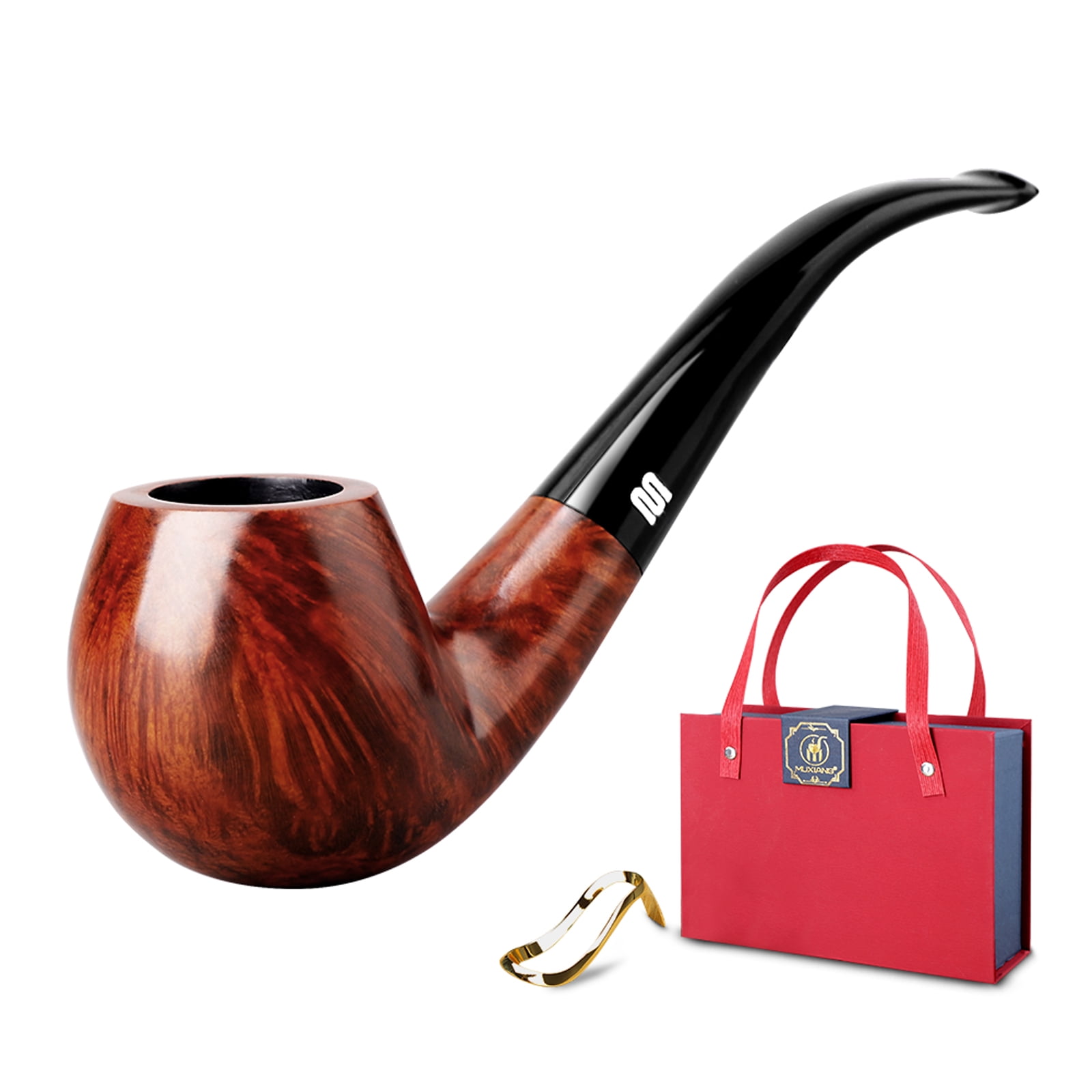 MUXIANG Full Bent Bruyere Tobacco Pipe Handmade Dominican Republic