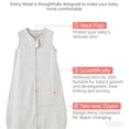 thumbnail image 6 of Baby Sleep Sack, 0-24 Months 100% Rayon Cotton Baby Sleeping Bag 2-Way Zipper Toddler Wearable Blankets,Comfy Stretchy Thin Sleep Sacks, TOG 0.5, 6 of 7