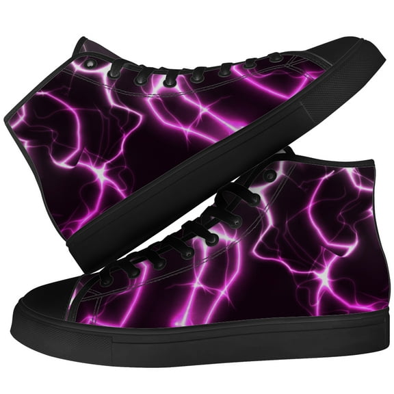 Aidianart Womens Lightning High Top Shoes High Top Canvas Sneakers Size 5