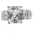 thumbnail image 3 of High polished (no plating) Stainless Steel Ring with AAA Grade CZ in Clear for Women Style TK007, 3 of 4