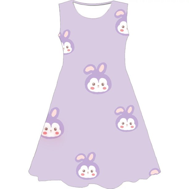 Vestido de niña 2022 novedad de verano Super lindo Disney Duffy estampado sin mangas mono Duffy dibujos animados vestido sin mangas 3-7y120 Gao Jinjia LED