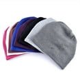 thumbnail image 3 of Qarigey Gorro holgado con diamantes de imitación Skullies Otoño Invierno Color liso elegante algodón elástico doble capa cálido gorro regalo de Sombreros Blanco Qarigey AP013204-04, 3 of 6