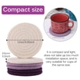 thumbnail image 4 of Baohd 6pcs Cotton Rope Cup Pad Delicate Beautiful Practical Decorative Durable Coaster Drinks Coaster Wooden Table Cotton Woven Round Heat Insulation Cup Pad Mat Drink Coaster Set, 4 of 9