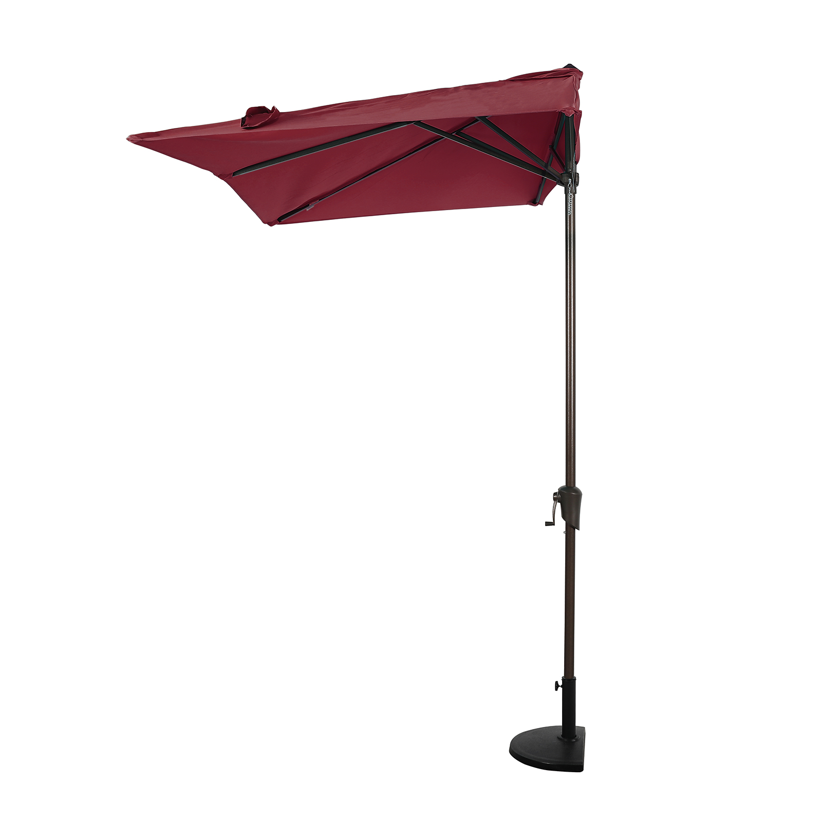 COBANA 7.5’ by 4’ Half Rectangular Outdoor Patio Umbrella with Base