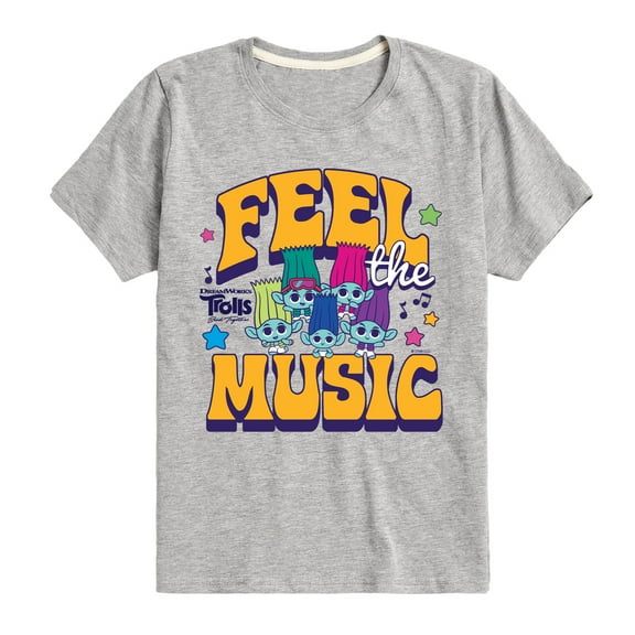 Trolls - Band Together - Feel The Music - Toddler and Youth Short Sleeve Graphic T-Shirt