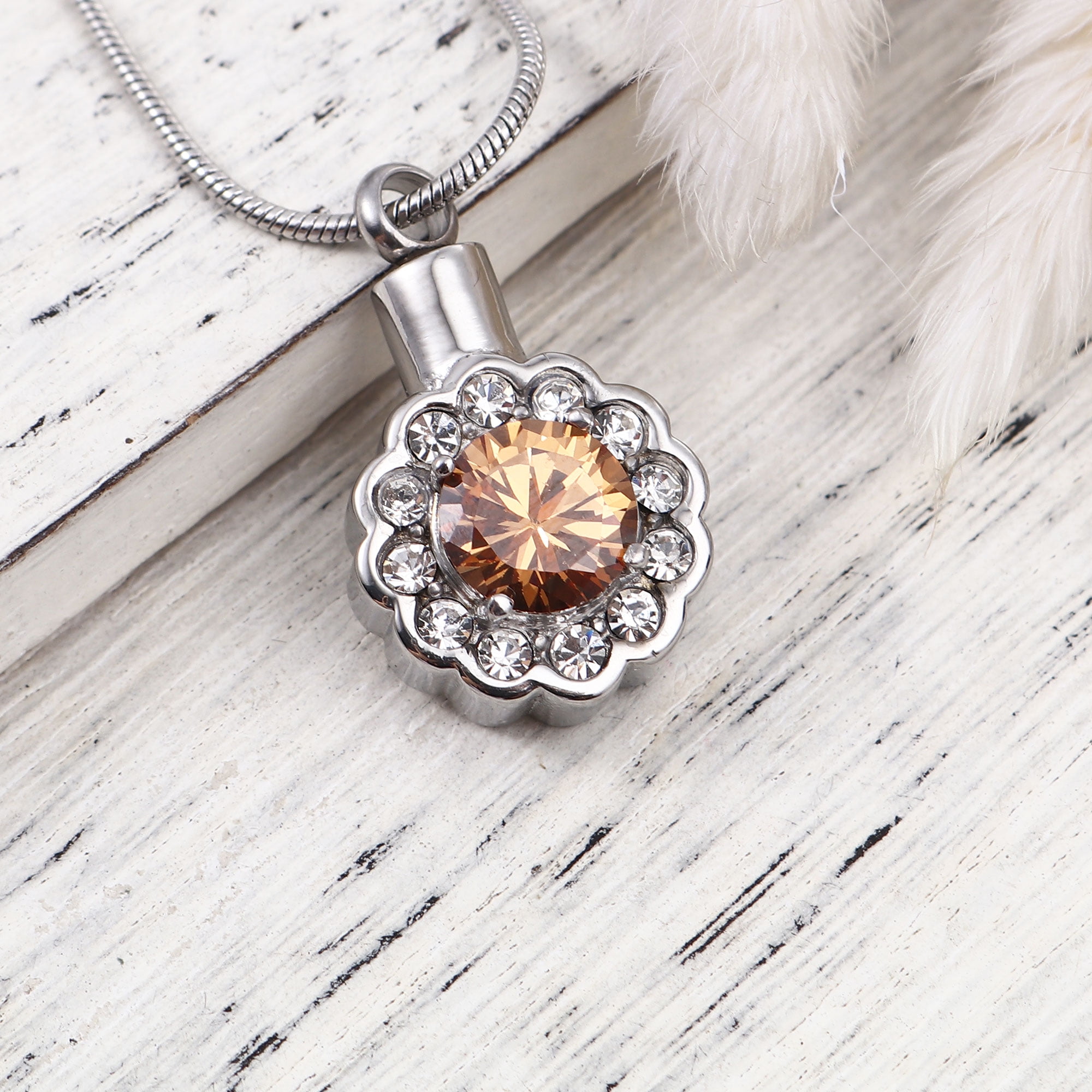 Metal Color: Necklace 1pcs Davitu IJD8397 Beautiful Drop Water Cremation urns Ashes for Female/&Male/&Pet,Stainless Steel Memorial Cremation Jewelry Choker
