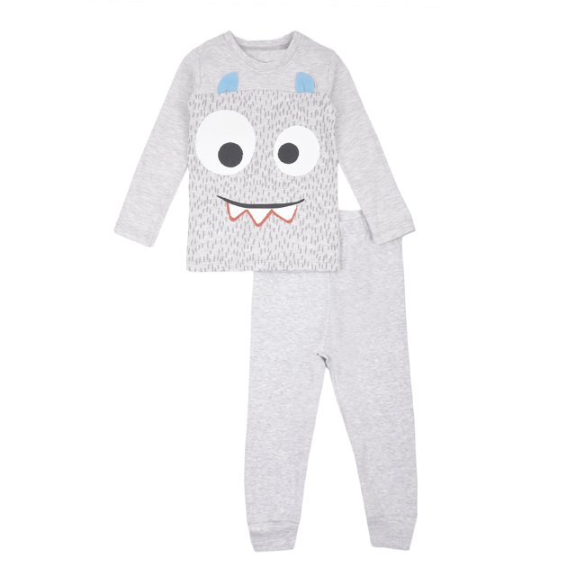 Set de 2 Piezas en Algodón Hipoalergénico, Playera Manga Larga y Pantalón Baby Creysi Gris Jaspe 3X
