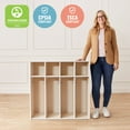 thumbnail image 5 of ECR4Kids Streamline 4-Section Toddler Coat Locker with Cubby Storage, Kids Furniture, White Wash, 5 of 9
