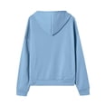 thumbnail image 7 of Edvintorg Oversized Hoodies for Women Long Sleeve Loose Casual Sweatshirt Drawstring Zip up Hooded Top with Pocket Women’S Clothing Light Blue M, 7 of 7