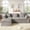 Light Gray, variant on COPIAE 112" Modular Cloud Sectional Couch with Ottoman, Modern Upholstered Compressed Sofa with Deep Seat, Comfy L-Shape Corduroy Couches for Living Room, No Assembly Required, Black