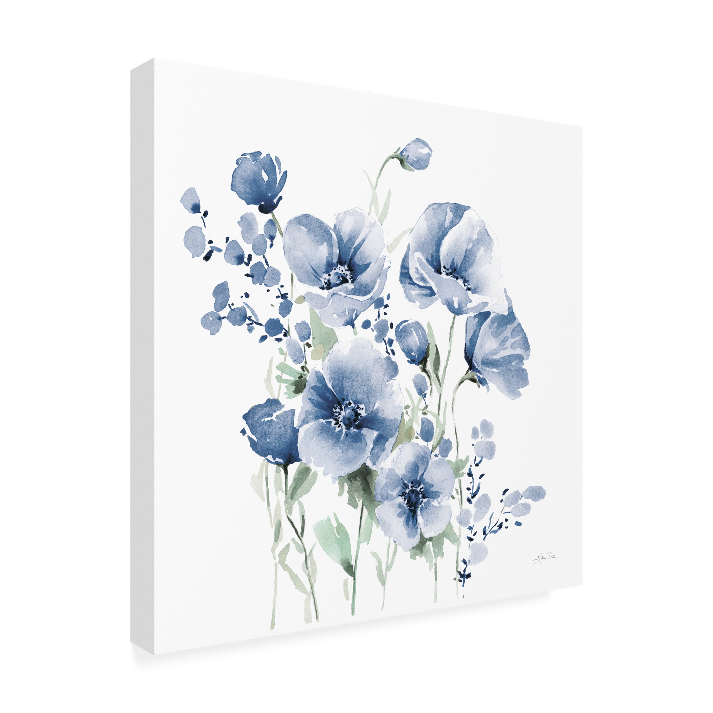 Katrina Pete 'Secret Garden Bouquet II Blue' Canvas Art