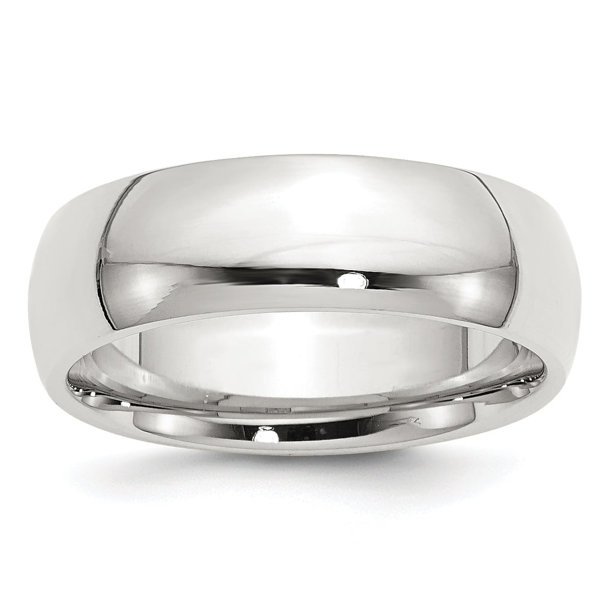 Versil Sterling Silver 7mm Comfort Fit Domed Polished Band by