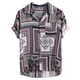 thumbnail image 1 of Camisas s Para Hombre Manga Larga Casual Vintage Turn Sleeve Ethnic Impreso Short Down Mens Loose Shirts (Red, XL), 1 of 6
