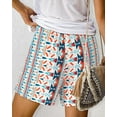 thumbnail image 4 of FreshPrettyWomens Boho Summer Shorts Beach Vacation Clothes 2025 Elastic Waist Casual Printed Loose Short Lounge Pant Pockets, 4 of 5