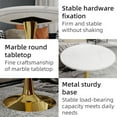 thumbnail image 6 of Dining Tables Marble-Top Round Side Table with Tapered Pedestal Base, Ideal for Living Room, Modern Minimalist Design,Modern Dining Tables, 6 of 8