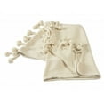 thumbnail image 2 of 60" X 50" Cream Woven Cotton Chevron Throw Blanket with Tassels, 2 of 5