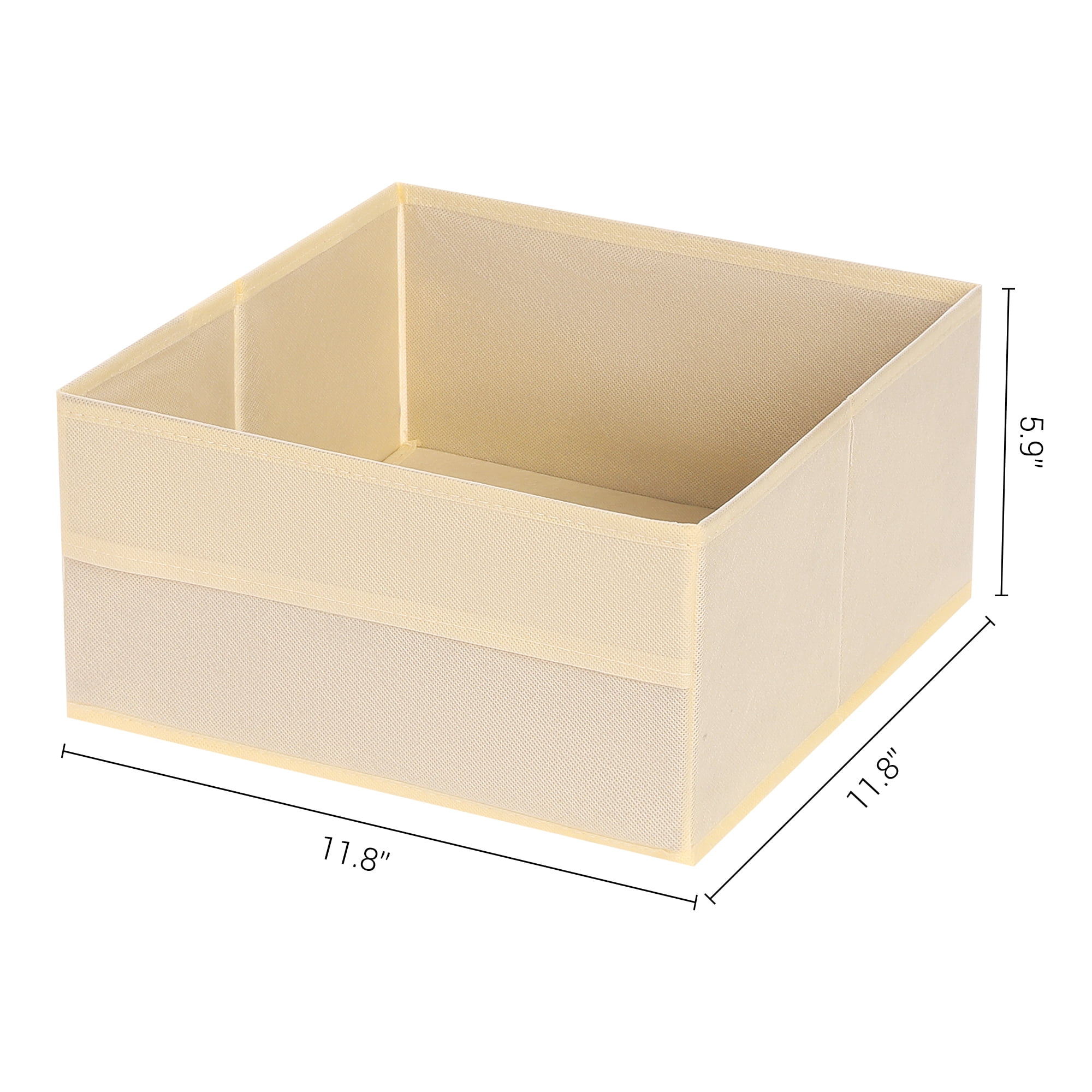 REGALWOVEN Collapsible Fabric  Storage Cube, Storage Bin for Shelves Closet, Storage Basket Apricot 12*12*6in