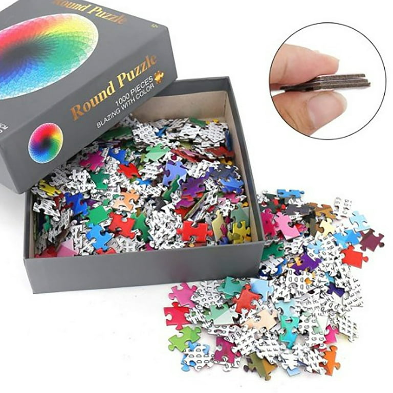 1000-piece Round Puzzle, Placement Game Puzzle, Rainbow Puzzle, Adu