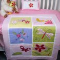 thumbnail image 4 of SoHo Crib Bedding Set for Baby Nursery, Pink Butterfly Meadows, 9 Pieces, 4 of 5