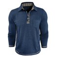 thumbnail image 6 of KKBOTIVE Long Sleeve Shirts for Men Casual Collared Polo Shirt Cozy Pullover Men's Fashion Tops for Daily Wear ( Navy Size: M ), 6 of 8